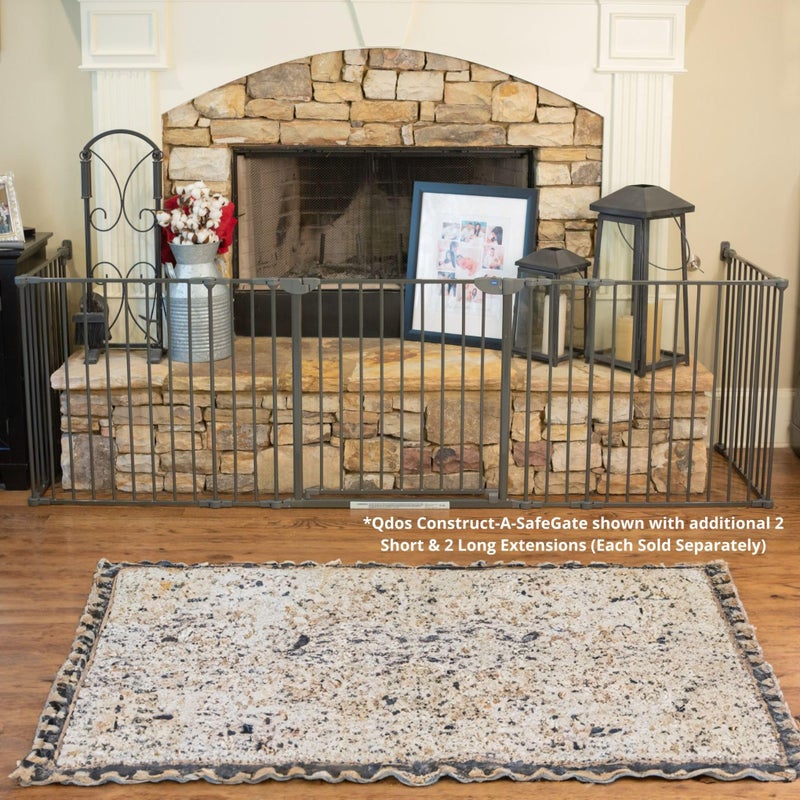 Qdos Safety Construct-A-SafeGate Short Extension | Slate | Extra 8" Section for Qdos Safety Construct-A-SafeGate - Use to create extra-large or freestanding baby gates - Image 2